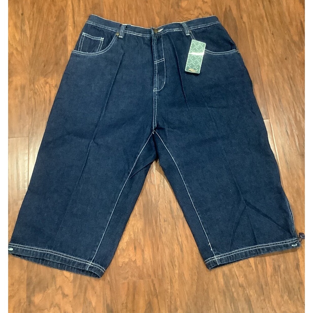 Vntg NWT Men's Rio Jeans Shorts 40  (Calypso Fit) Blue Dark Wash